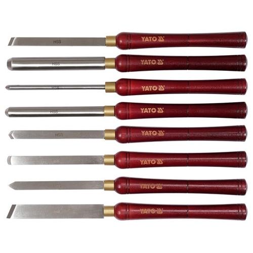 Set de unelte pentru lemn Yato YT-62780, 8 piese, otel HSS, lungime 435mm