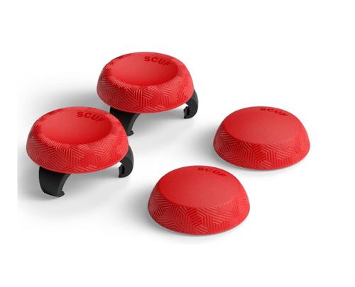 Thumbsticks Grip SCUF, Tactic Kit, pentru controller Xbox Series X|S, Xbox One, PS4, PS5, Nintendo Switch Pro, Rosu, 4 buc/set