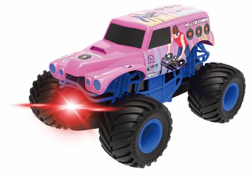 Masinuta CEVODLE cu lumini, sunete si frictiune, 1/24, 19cm, Roz