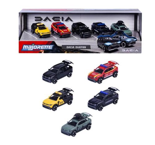 Set 5 masinute din metal Majorette Dacia Duster, 1:64