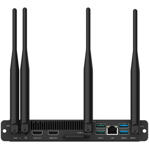 Calculator Sistem Mini PC Prestigio Solutions OPS, Procesor Intel Core i5 1235U, 3.3GHz up to 4.4GHz, 10 cores, 8GB DDR5, 256GB SSD, Wi-Fi 6, Bluetooth 5.2 Windows 11 Trial (Negru)
