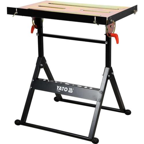 Masa de sudura Yato T-08950, Lemn/Metal, Pliabil, 66x59x83 cm, Bej/Negru
