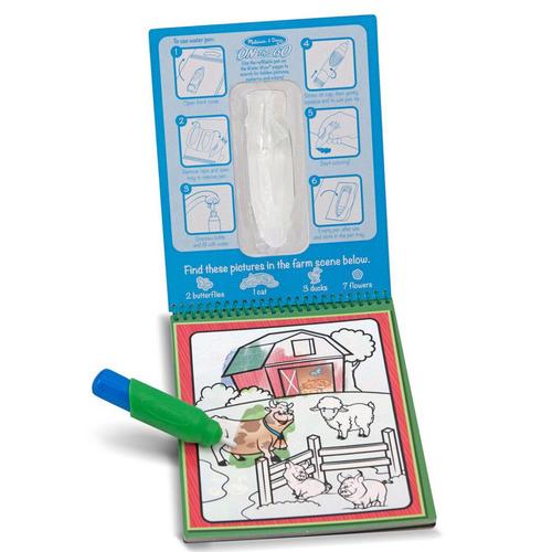 Carte de colorat Melissa & Doug - Water Wow!, Animale