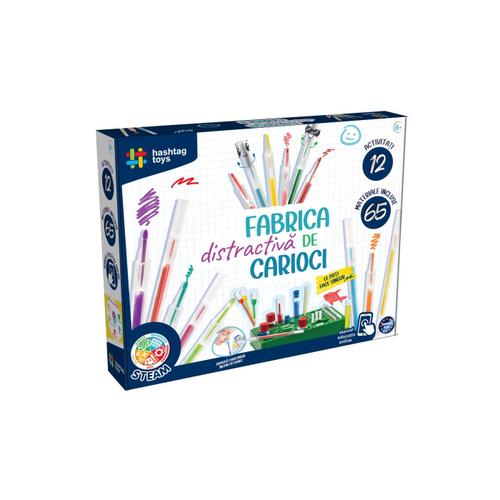 Set educativ Hashtag Toys STEAM - Fabrica distractiva de carioci, lb. romana, +6 ani