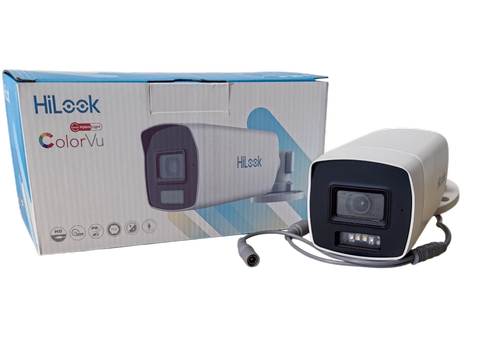 Camera supraveghere exterior Hikvision HiLook Smart Hybrid Light ColorVu THC-B229-LS, 2 MP, 2.8 mm, IR/lumina alba 40 m, microfon