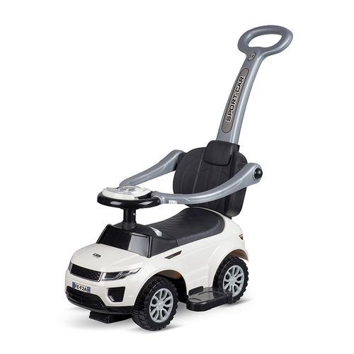 Masinuta de teren cu maner parental Lorelli, muzica, sunete si lumini, 1-3 ani, Alb