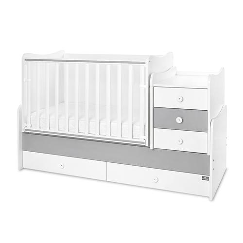 Mobilier Lorelli Maxi Plus, 70x160 cm, transformabil (Alb/Gri)