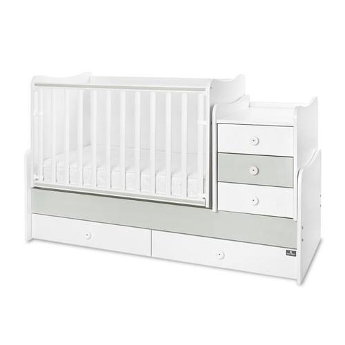 Mobilier multifunctional Lorelli Maxi Plus Trio White Milky Green, 70 x 160 cm, transformabil