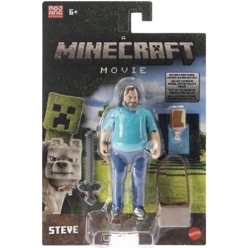 Figurina Minecraft Movie - Steve, cu accesorii
