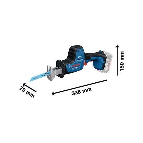 Ferastrau tip sabie Bosch, GSA 18V-24, fara acumulator si fara incarcator in cutie de carton, motor fara perii colectoare