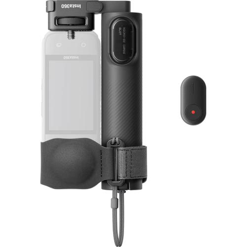 Selfie stick pliabil Insta360 2-in-1, Telecomanda, 1/4inch, pentru Insta360 X5 / X4 / X3 (Negru)