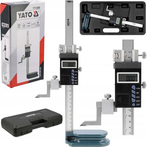 Instrument de masura Yato YT-72280, electronic 200mm, precizie 0,02mm, display LCD, otel inoxidabil