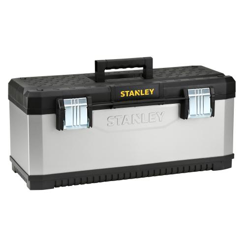 Cutie de depozitare metalica STANLEY Fatmax 1-95-617- 66,2 x 29,5 x 29,3 cm, 26 inch, cutie de scule de 26 in, din metal rezistenta, pentru sarcini grleu, cu tava si sacosa detasabila, capacul intarit ii permite sa fie utilizata ca treapta 