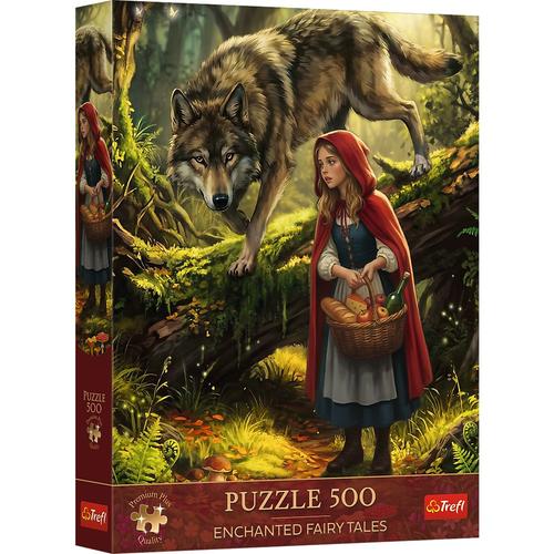Puzzle Trefl Premium Plus Povesti Fermecate Scufita Rosie si Lupul, 500 de piese