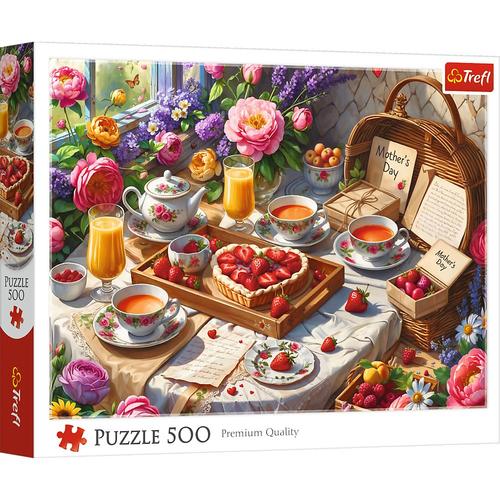 Puzzle Trefl Dulciuri pentru Ziua Mamei, 500 de piese