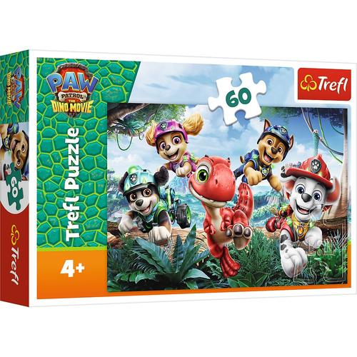 Puzzle Trefl Patrula Catelusilor Dinozauri la salvare, 60 de piese