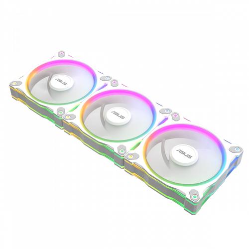Set Ventilatoare ASUS PRIME MR120 ARGB Reverse, 120mm, 1600 RPM, Sleeve bearing, 3 bucati (Alb)