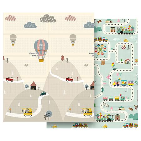 Covoras de joaca bebelusi Rebel RBY-2201-1, Masini, 180 x 150 cm, Multicolor