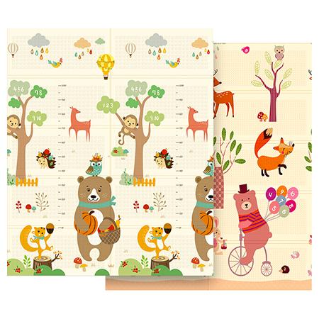 Covoras de joaca bebelusi Rebel RBY-2201-3, Animale, 180 x 150 cm, Multicolor