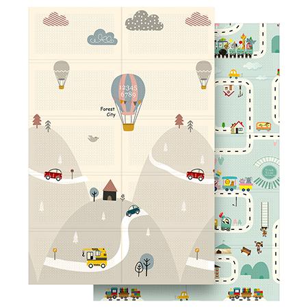 Covoras de joaca bebelusi Rebel RBY-2202-2, Masini, 180 x 120 cm, Multicolor