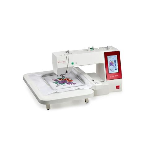 Masina de brodat Elna eXpressive 830 CE, 160 broderii, 860 imp/min, Iluminare LED, USB (Alb)