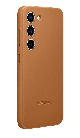 Protectie Spate Samsung Leather EF-VS911LAEGWW pentru Samsung Galaxy S23 (Maro)