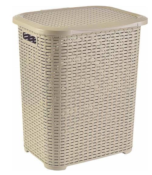 Cos rufe plastic tip ratan Heinner HR-AT-7019B, 45L, 34.5 x 41 x 46 cm (Bej)