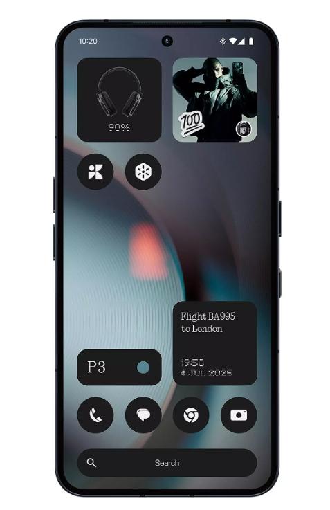 Telefon Mobil Nothing Phone 3, Procesor Qualcomm SM8735 Snapdragon 8s Gen 4, OLED Capacitive Touchscreen 6.67inch, 12GB RAM, 256GB Flash, Camera Tripla 50+50+50MP, Wi-Fi, 5G, Dual Sim, Android (Negru)