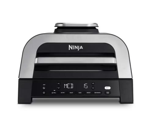 Gratar electric si airfryer Ninja Foodi Smart XL AirGrill DG551EU, 1760 W, functie friteuza aer cald, 40°- 260°C, 6 functii (Negru/Argintiu)