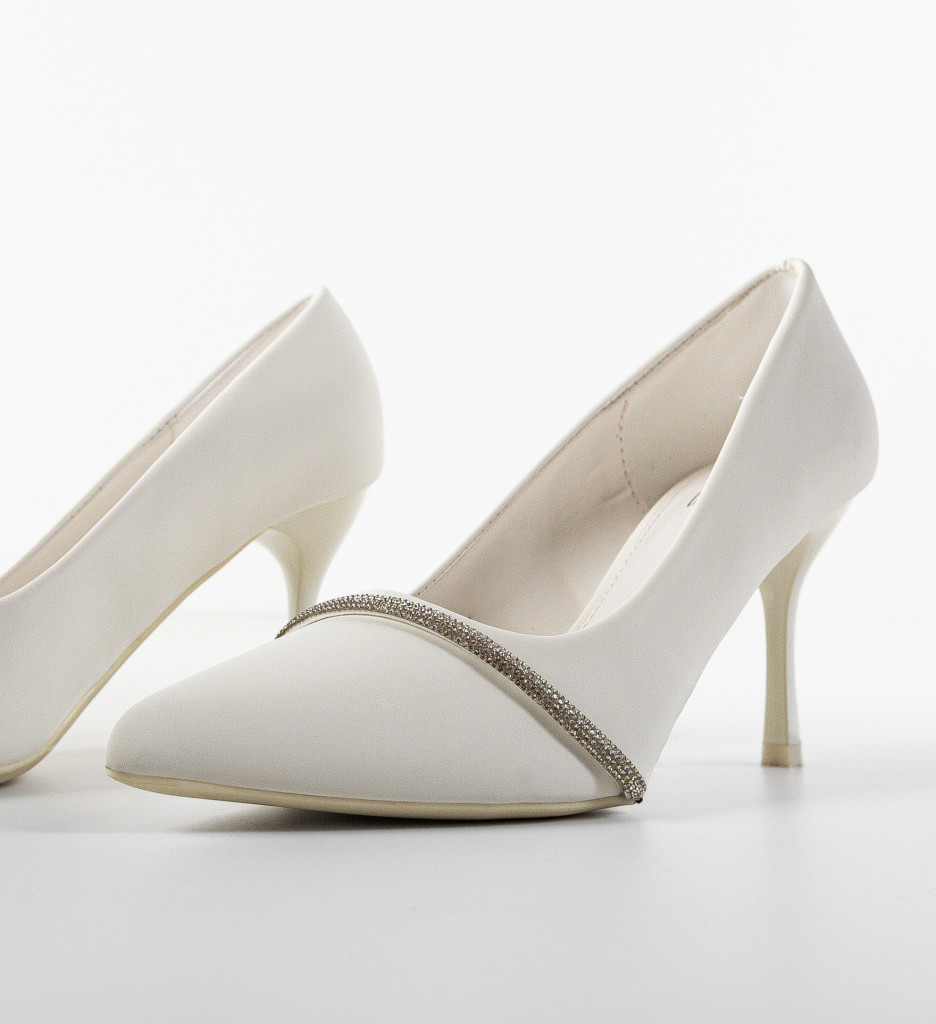 Pantofi dama Stylosa Albi 2