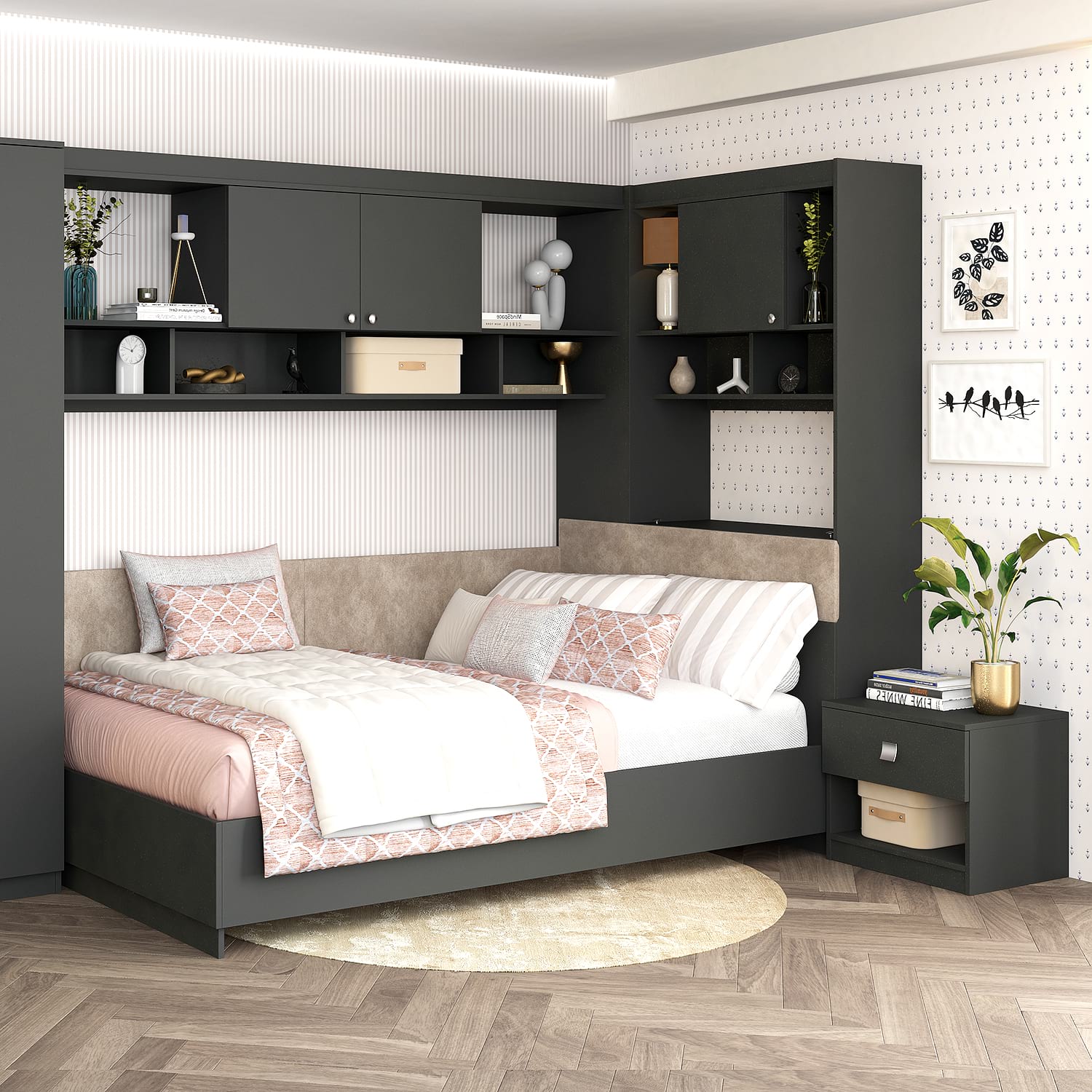 Dormitor tineret pe colt ALESSIO 3