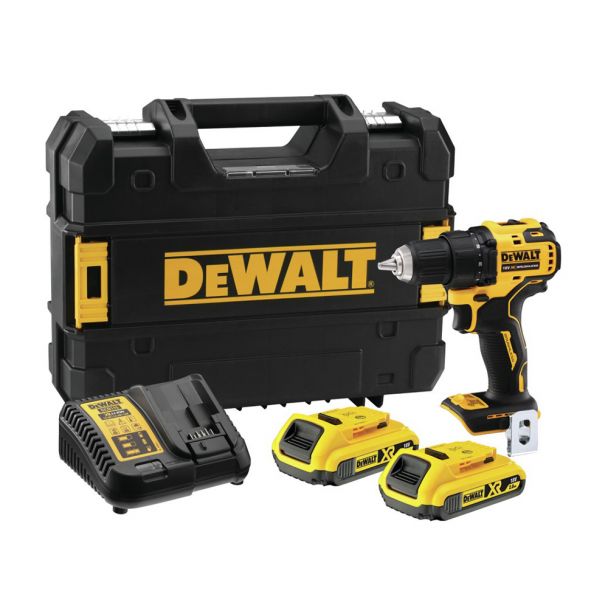 Masina de gaurit/insurubat DeWalt DCD708D2T, brushless, Li-Ion 18 V 2 x 2Ah, 65 N, valiza transport