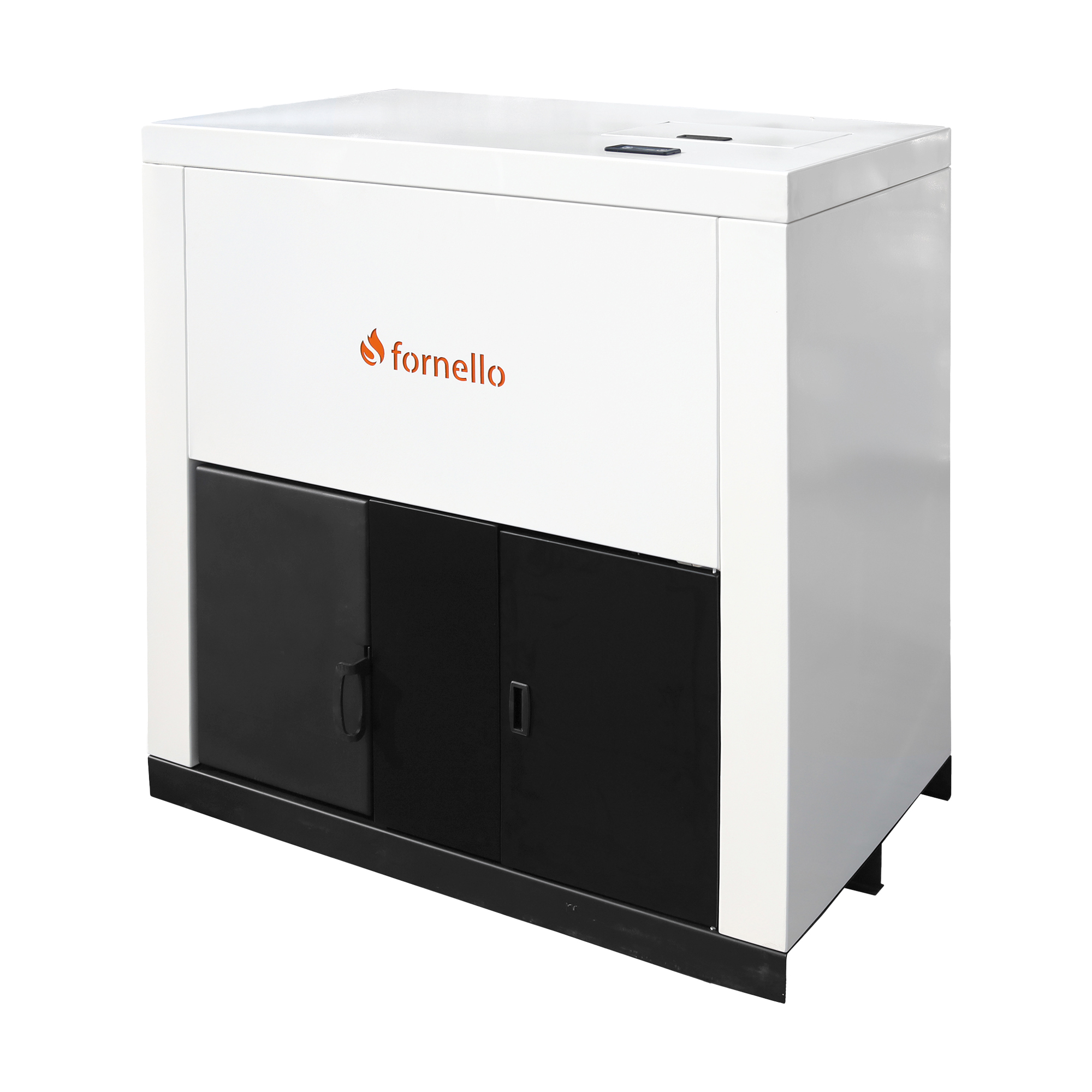 Centrala pe peleti Fornello Eco Energy 50 kW, echipata cu automatizare,  afisaj digital, arzator fonta, curatare mecania a drumurilor de fum, buncar peleti integrat 130 kg