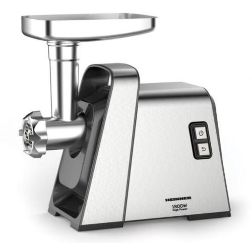 Masina de tocat carne Heinner MG-Y1800X, 1800 W, 2 kg/min (Negru/Argintiu)