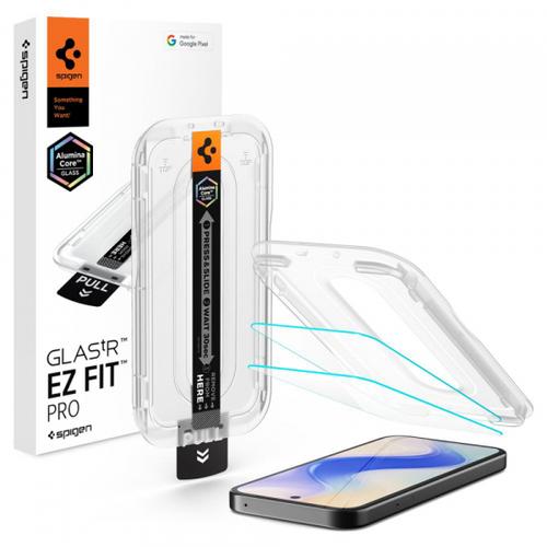 Folie de protectie Ecran Spigen GlastR EZ FIT Pro HD pentru Google Pixel 10a, Sticla Securizata, Full Glue, Set 2 bucati