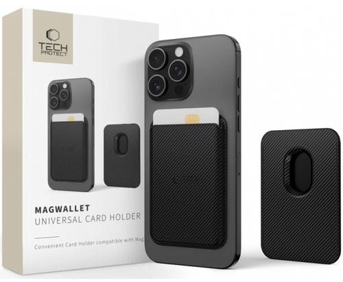 Portofel MagSafe, Tech-Protect, Magwallet Carbon (Negru)