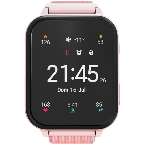 Smartwatch copii CANYON Alfie KW-37 Study&Game, Ecran IPS 1.69inch, 512MB Flash, 16 jocuri, Camera, IP66 (Roz)