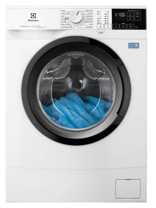 Masina de spalat rufe Electrolux PerfectCare600 EWS6406BE, 6 kg, 1000 rpm, Clasa A, Motor Inverter, Display LED, Sistem SensiCare (Alb)