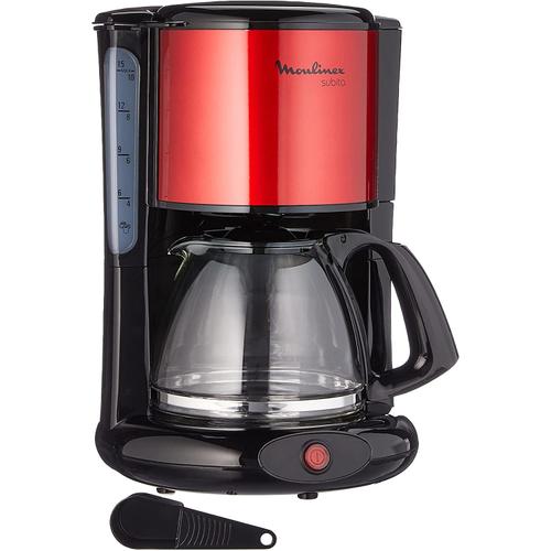 Cafetiera cu filtru Moulinex Classic Subito, 1000 W, 1.25 L (Negru/Rosu)