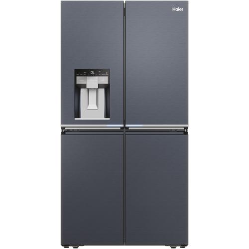 Side by side HAIER HCR7918EIMB, 601 L, Total No Frost, Compresor inverter, Dozator apa si gheata, Clasa E, H 177.5 cm (Negru/Argintiu)