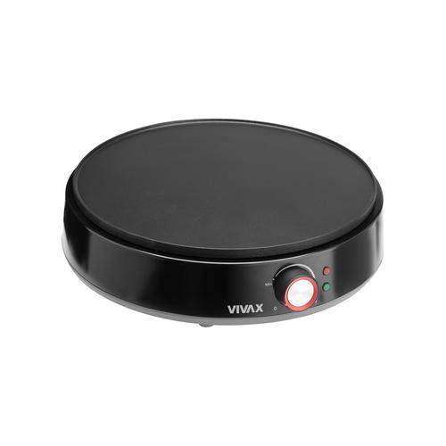 Aparat de clatite Vivax PM-1200 TB, 1200 W, Incalzire rapida, Termostat, Diametru 30 cm (Negru)