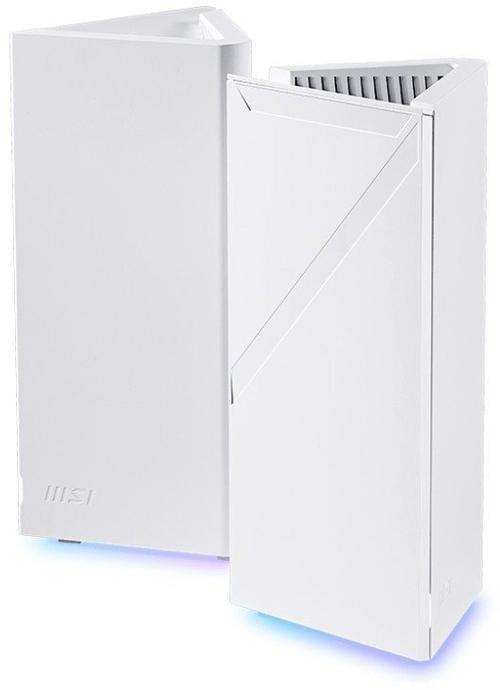 Sistem Wi-Fi Mesh MSI Roamii BE Pro MRBE110, 2 Module, Triple-band (2.4 GHz / 5 GHz / 6 GHz), Wi-Fi 7 (802.11be), 688 + 4323 + 5764 Mbps (Alb)