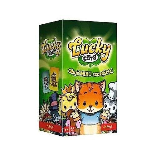 Joc de societate Trefl Lucky Cats, 80 carti,  2-4 jucatori, 5 ani +