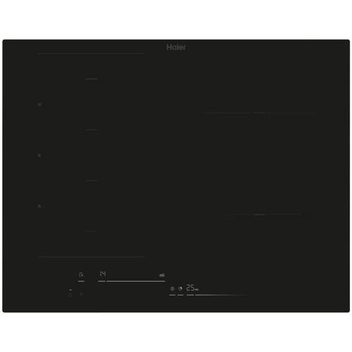 Plita incorporabila Haier ID Series 4 HAIFB56IWCS, Inductie, 4 zone, conectivitate WiFi/ hOn app, Cook with me, VaryCook, slider Touch Control, 65 cm (Negru)