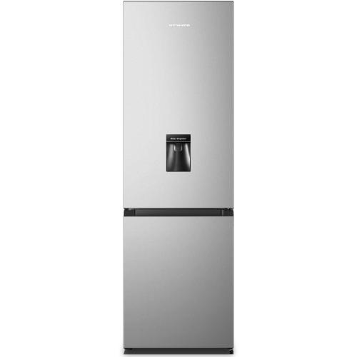 Combina frigorifica Heinner HC-HS268SWDE++, 268 l, Clasa E, Control electronic, Dozator apa, Iluminare LED, H 180 cm (Argintiu)