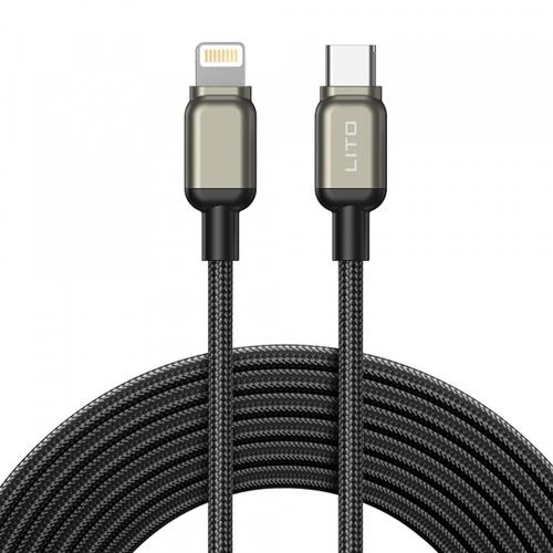 Cablu Date/Incarcare Lito LD17, USB-C - Lightning, 20W, 1m