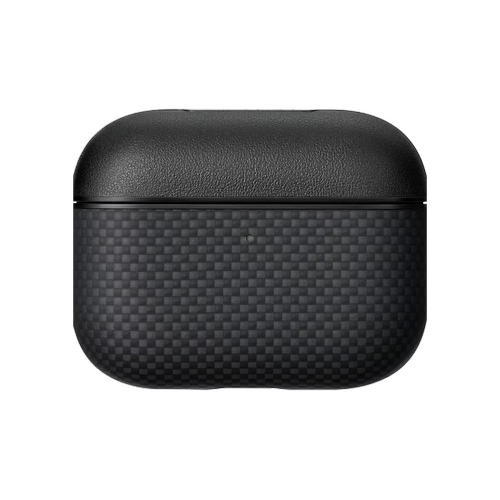 Carcasa Pitaka pentru AirPods Pro 3, Fibra de Aramida (Negru)