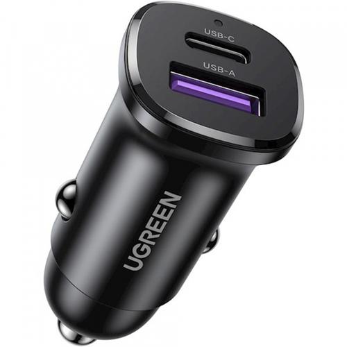 Incarcator auto UGREEN EC305, 30W, 1 x USB-A, 1 x USB-C (Negru)