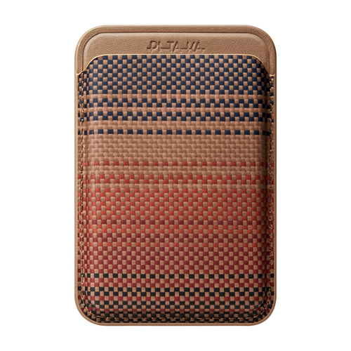 Portofel Pitaka MagSafe Woven, Fibra de Aramida (Portocaliu)