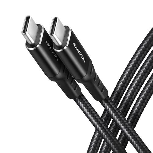 Cablu de date Axagon HQ, USB -C / USB-C, 3A, 100cm, Negru